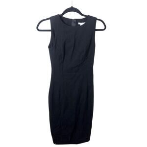 H&M- Little Black Dress Form Fitting Sheath Knee Length Skinny LBD Runs Small